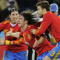 Carles Puyol celebra su conquista