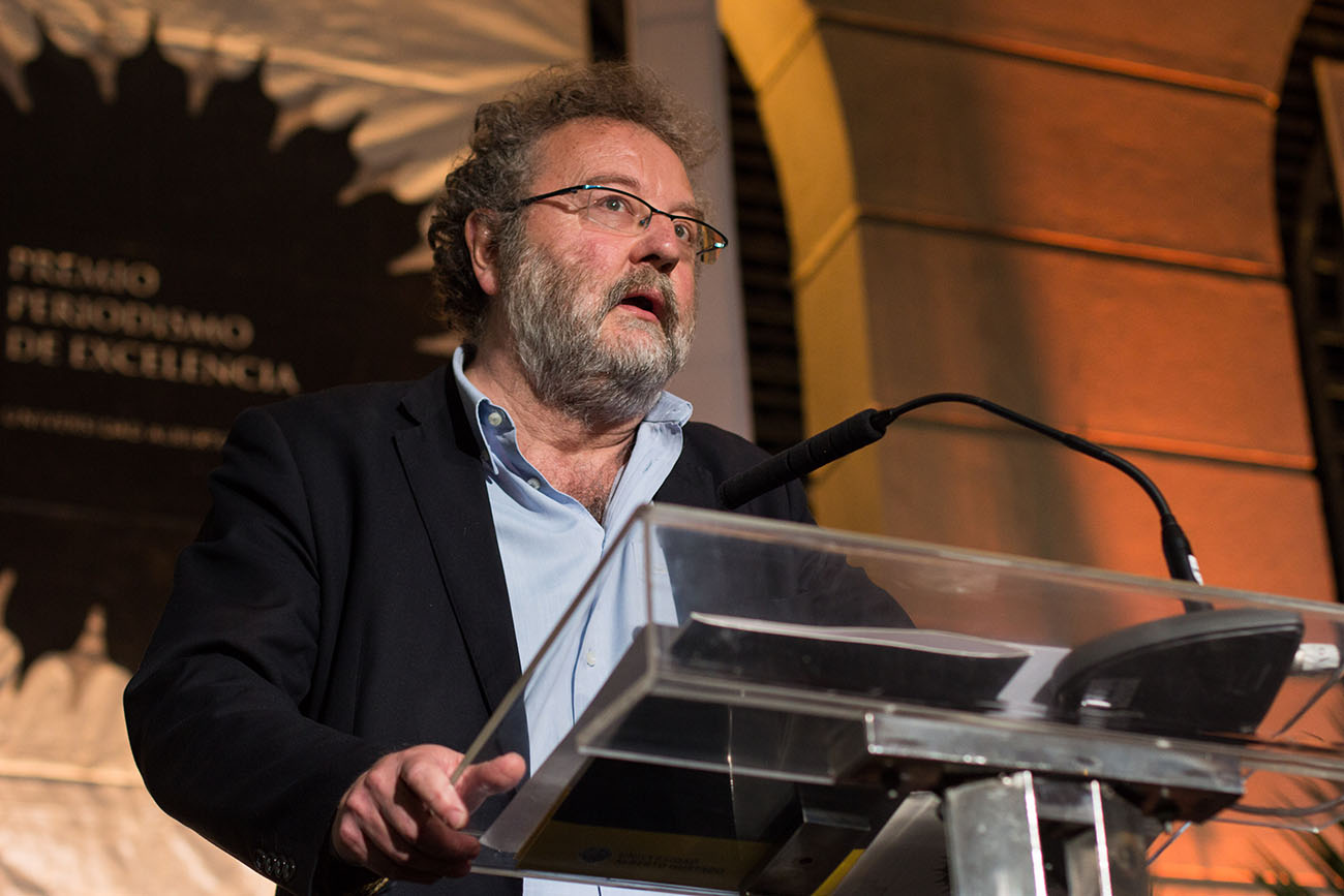 Carlin fue el invitado internacional de la entrega del Premio Periodismo de Excelencia 2014. Foto: Pablo Baeza Contreras