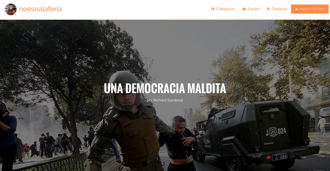 Un pantallazo del rediseño de Noesnalaferia.