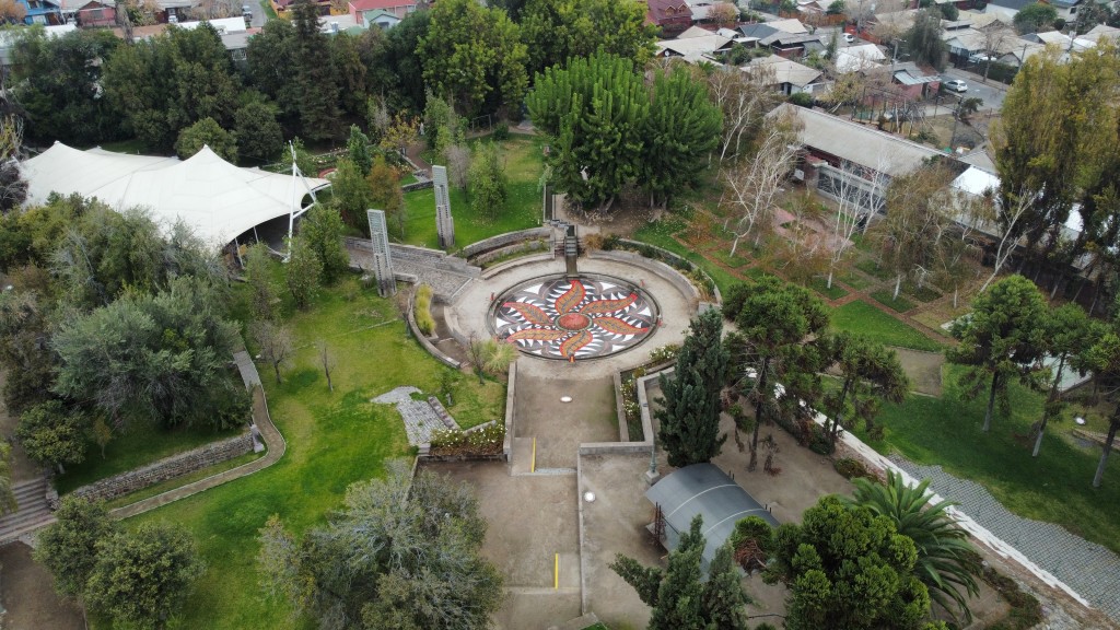 Foto aérea del Parque por la Paz Villa Grimaldi.