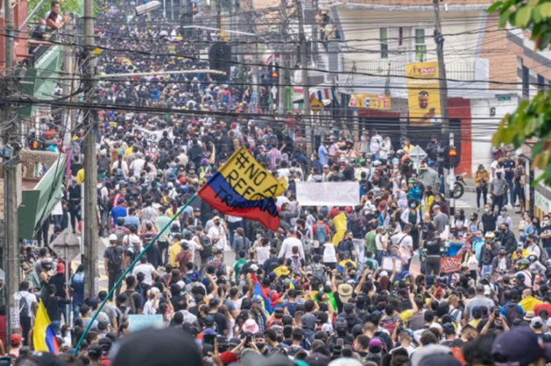 Paro nacional en Colombia , 2021 (FOTO: Flickr de Oxi.Ap)