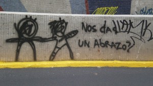 Abrazo: Hay que tener coraje para rayar así