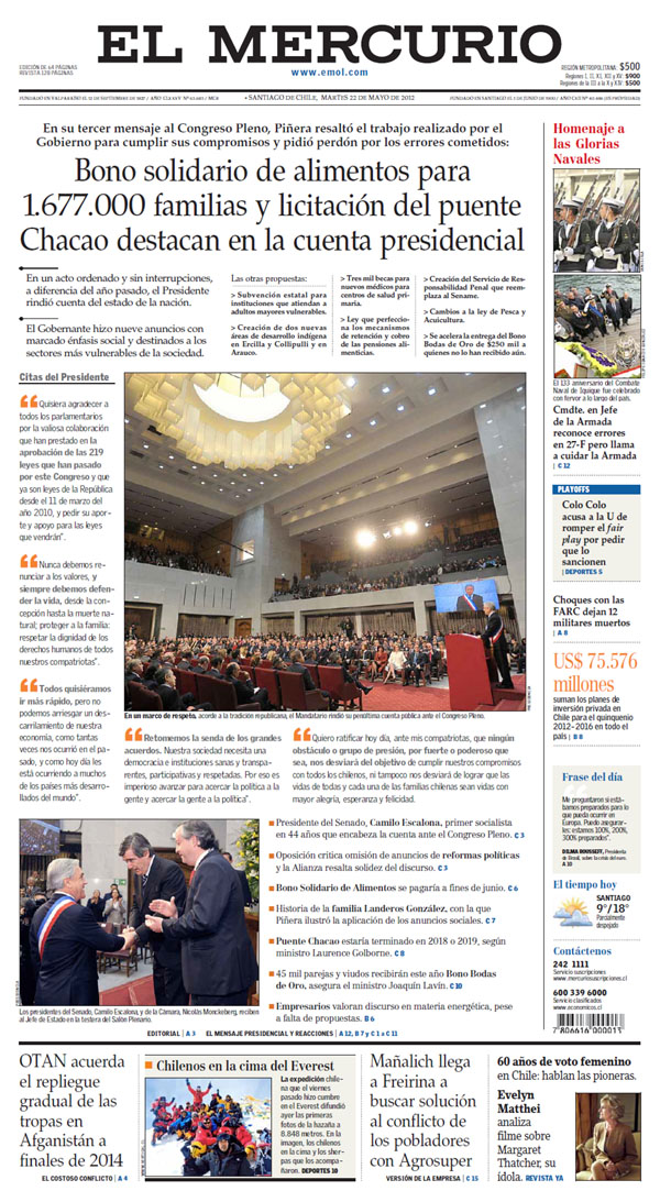 El Mercurio 22mayo2012