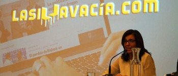 Juanita León durante su participación